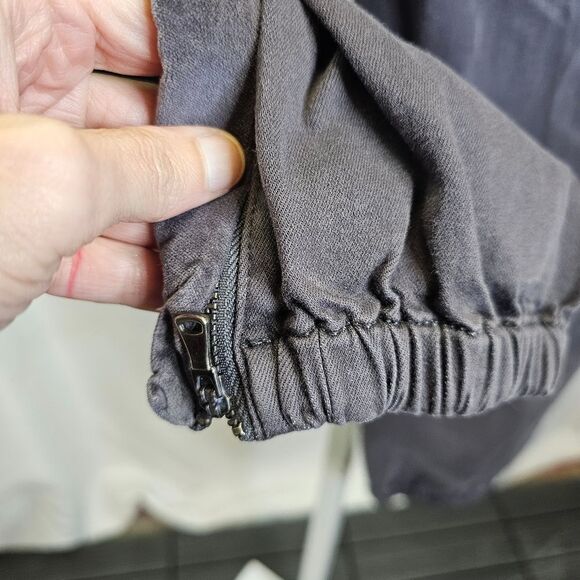 PAIGE Mayslie Jogger with Velvet Side Stripe Vintage Pearl Grey Size 28 - Picture 14 of 14